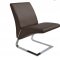 Fog Set of 2 Chairs in Brown Leatherette by Whiteline Imports