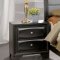 Clotilde Bedroom w/Padded Headboard CM7553 - Antique Gray