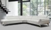 Graphite Sectional Sofa 1541 in White Leather by VIG