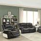 Broderick Motion Sofa 52165 - Ebony & Cream PU by Acme w/Options