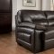 Truffle-Brown Top Grain Leather Modern Sofa & Loveseat Set