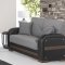 Sacura Sofa Bed in Grey Fabric by Rain w/Optional Items