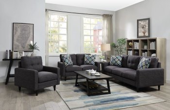 Watsonville Sofa & Loveseat Set 552001 in Dark Grey by Coaster [CRS-552001-Watsonville]