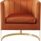 Carter Accent Chair 515 in Cognac Velvet by Meridian