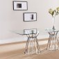 Mason Dining Table in Metal & Glass by Whiteline Imports