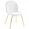 Scoop Dining Chair 3548 Set of 2 in White Velvet by Modway