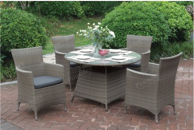 209 Outdoor Patio 5Pc Table Set in Tan by Poundex w/Options