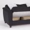 Aspen Talin Black Sofa Bed in Fabric by Sunset w/Options