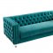 Rimini Sofa TOV-L4114 in Green Velvet Fabric by TOV Furniture