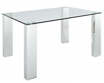 Staunch Dining Table Glass Top & Stainless Steel Legs by Modway [MWDS-Staunch]