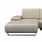 Emotion Sectional Sofa in Gray Leather Match by Whiteline