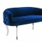 Adina Loveseat TOV-S136 in Navy Velvet Fabric by TOV Furniture