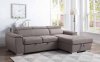 Haruko Sectional Sofa 55535 in Light Brown by Acme w /Sleeper