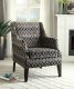 Zarate Accent Chair 59442 2Pc Set in Patterned Fabric by Acme