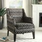 Zarate Accent Chair 59442 2Pc Set in Patterned Fabric by Acme