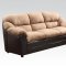 51115 Connell Sofa in Saddle Microfiber & Espresso PU by Acme