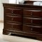 Warm Cherry Finish Contemporary Bedroom w/Optional Items