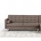 Smith Sectional Sofa Convertible 1471B in Brown Fabric by VIG