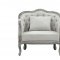 Samael Chair LV01163 in Gray Linen & Gray Oak by Acme