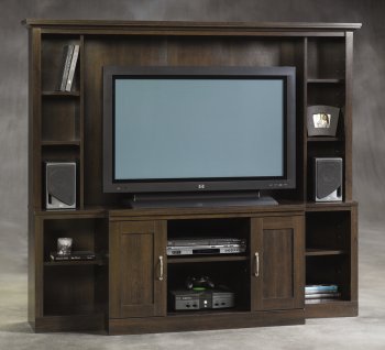 Cinnamon Cherry Finish Modern Entertainment Center [CTCTV-SA403932]