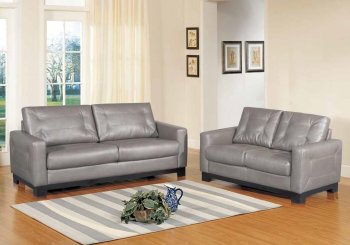 Corey Sofa in Grey Bonded Leather w/Optional Loveseat & Chair [ADS-Corey]