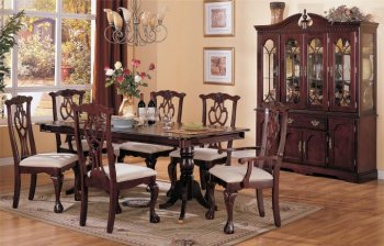 Chippendale Dark Cherry Classic Formal Dining Room w/Options [PXDS-F2051]