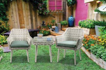 Tashay Outdoor Patio Bistro Set 45005 in Beige & Green by Acme [AMOUT-45005 Tashay]