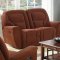 Raisin Microfiber Modern Reclining Livng Room Sofa w/Options