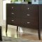 Espresso Finish Modern Bedroom w/Optional Case Goods