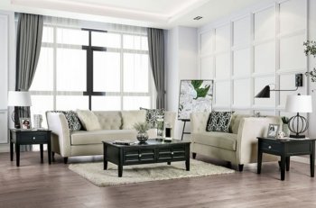 Monaghan Sofa SM2665 in Ivory Chenille Fabric w/Options [FAS-SM2665-Monaghan]