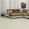 Two-Tone Fabric & Vinyl Modern Sectional Sofa w/Optional Ottoman