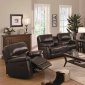 Brown Leather Modern Reclining Sofa & Loveseat Set w/Options