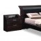 Wenge Zebrano High Gloss Finish Contemporary Bedroom Set