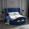 Luxus Velvet Bed in Navy by Meridian w/Options