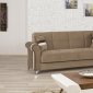 Metro Life Sofa Bed in Dark Beige Fabric by Casamode