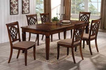 Hayden Dining Set 5Pc 103391 by Coaster in Oak w/Options [CRDS-103391 Hayden]