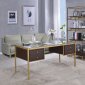 Yumia Office Desk 92785 in Gold by Acme w/Options