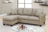 F6572 Reversible Sectional Sofa in Beige Fabric by Poundex