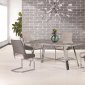 D849DT Dining Table in Gray by Global w/Optional D1119DC Chairs