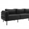 Charles Grande Sofa in Black Leather by Modway w/Options