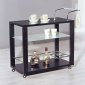 6233 Modern Wenge Finish Food Cart with Metal Accents