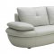 Cosmo 443002 Sectional Sofa in White Bonded Leather by New Spec