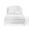 Mira Upholstered Platform Queen Bed in White Velvet by Modway