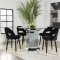 Ellie Counter Ht Table 115568 by Coaster w/Optional Black Stools