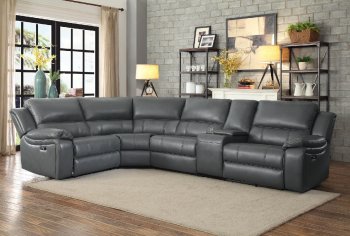 Falun Power Motion Sectional Sofa 8260GY in Gray by Homelegance [HESS-8260GY-Falun Set]