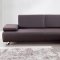 Emotion Sectional Sofa in Chocolate Leather Match by Whiteline