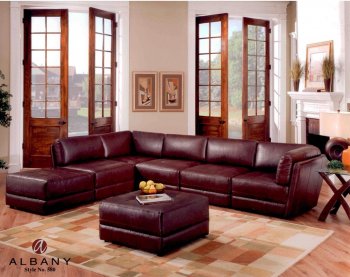 Firenza Vintage Leatherette Modern Sectional Sofa w/Options [ALSS-580 Firenza Vintage]