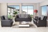 Euro Moda Sofa Bed in Black Leatherette by Casamode w/Options