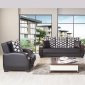 Euro Moda Sofa Bed in Black Leatherette by Casamode w/Options