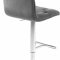 Contempo Bar Stool 711 Set of 4 Grey Velvet Fabric by Meridian